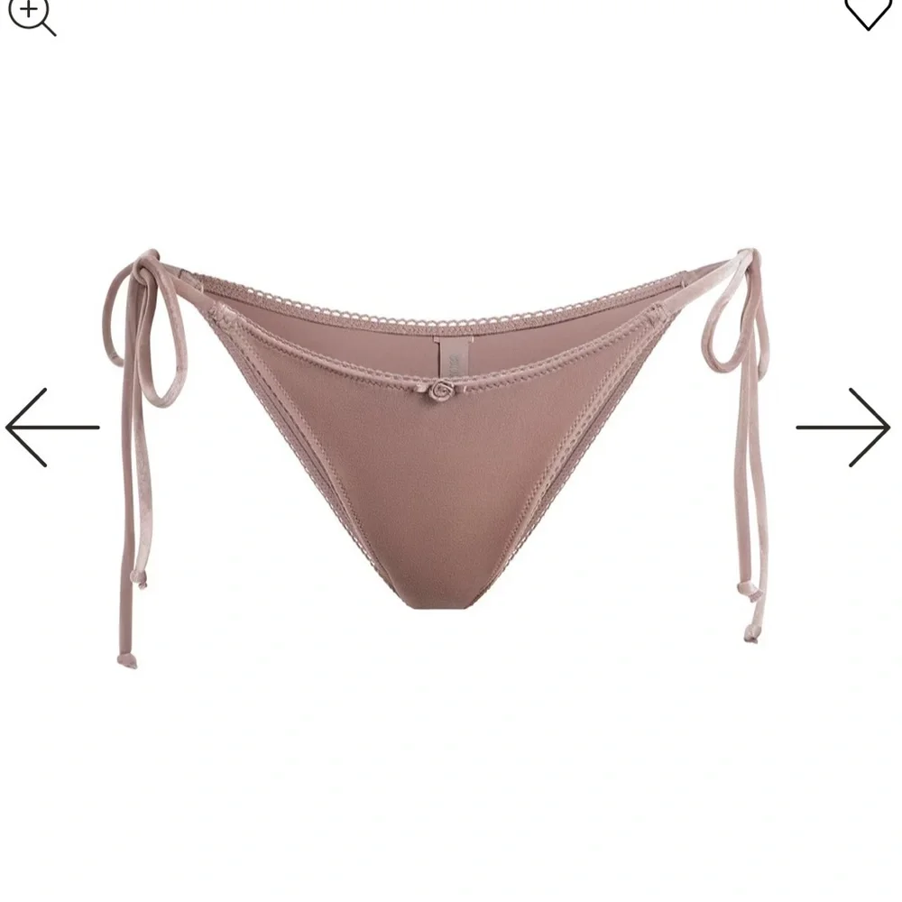 Sw15. Skims NWT Velvet swim UMBER CHEEKY TIE BIKINI BOTTOM